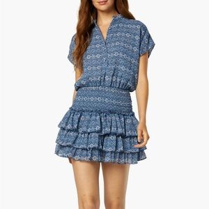Misa Eloisa Smocked Tiered Mini Dress